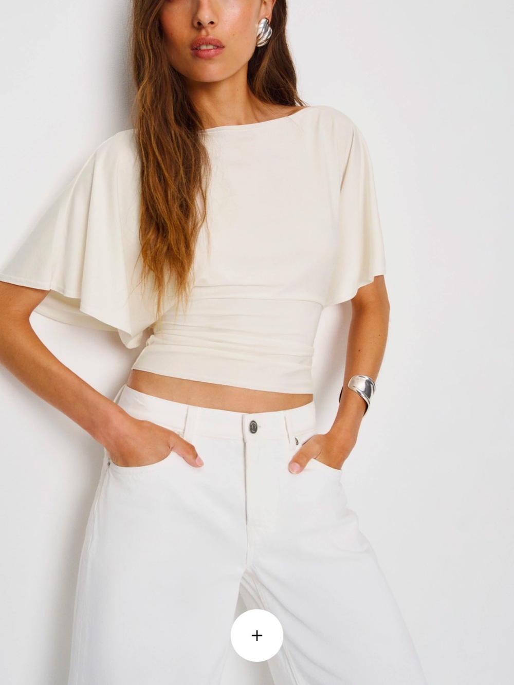 Reformation Avery Knit Top in Fior de Latte